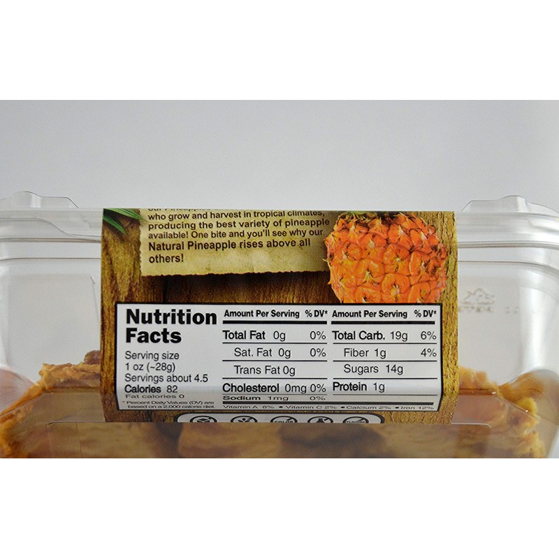 Nutty and Fruity 100% Natural Dried Pineapple Rings 4.5 Ounces
