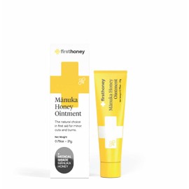 FIRST HONEY Manuka Wound Ointment [.75oz - 21g] | Rapid Wound Repair Gel | Fast Relief for Skin & Burns | Manuka Honey from New Zealand | Antibiotic Free Burn Care, Scar Gel, Dressing Aid