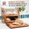 Arise Stylish Acacia Bread Box for Kitchen Countertop, Extra Large