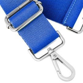 ZOOEASS Silvery Buckles Wide Shoulder Strap (Solid),Adjustable Replacement Belt Crossbody Canvas Bag Handbag (Azure)