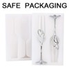Wedding Champagne Glass Set Silver Toasting Flute Glasses Pack of
