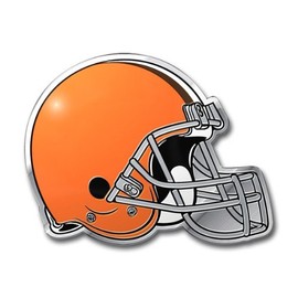 FANMATS 60452 Cleveland Browns Heavy Duty Aluminum Embossed Color Emblem, Auto Emblem Decal