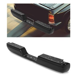 KUAFU Rear Bumper Face Bar Compatible with 1994-2002 Dodge Ram 1500 2500 3500 Fleetside/Styleside Black Steel Powder Coated Heavy Duty Replacement for 55234721 CH1102170