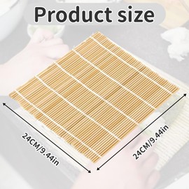 5PCS Bamboo Sushi Making Kit – Complete Sushi Rolling Mat Set – – Ideal Sushi Making Supplies for Beginners