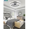 LEDIARY 20" Low Profile Ceiling Fan with Light and Remote,