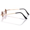 JUFORHQC Retro Glasses Out-of-The-Ordinary Sunglasses with Extremely Small Lenses Unisex