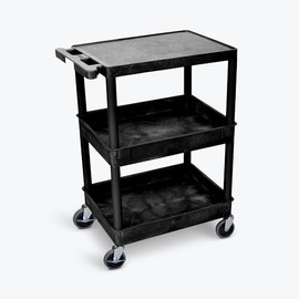 FSE 373-STC211-B Flat Top and Tub Middle/Bottom Shelf Cart