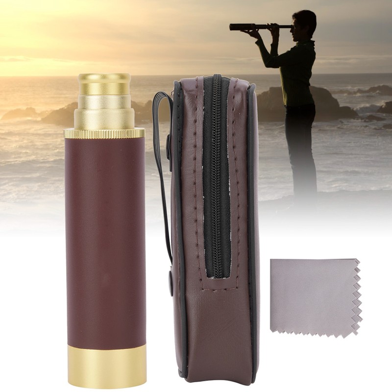 25X30 Pure Copper Vintage High Definition Magnification Telescopic Monocular Telescope