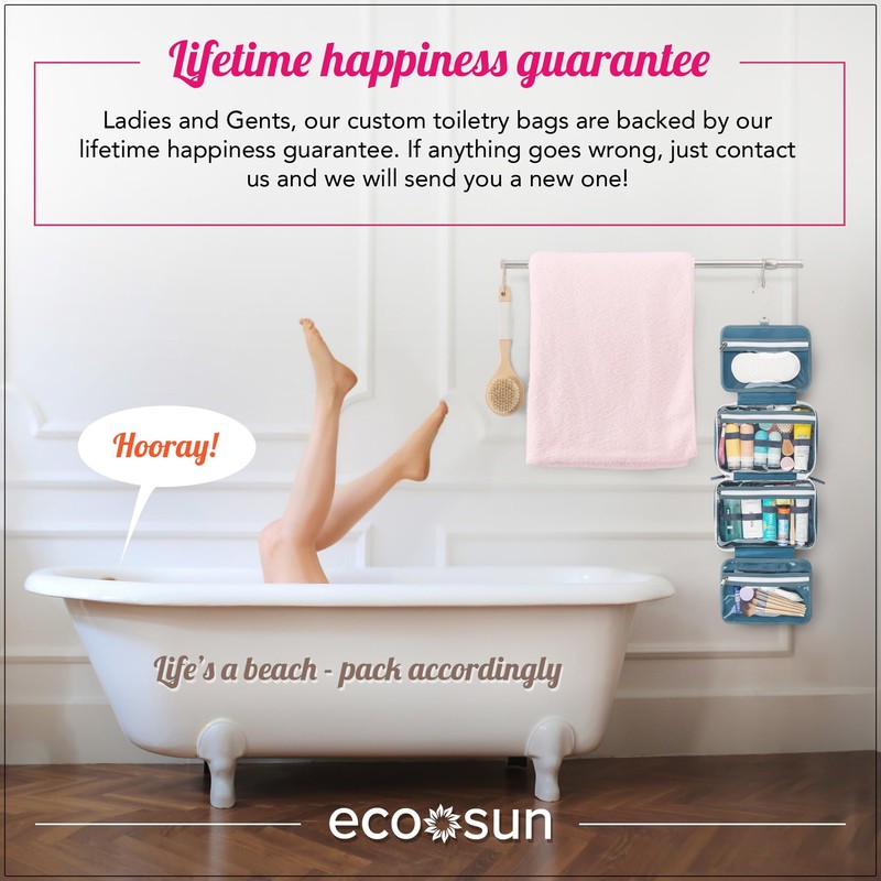 Eco Sun Hanging Travel Toiletry Bag — Designed in Hawaii