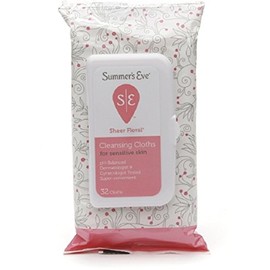 Summer's Eve Feminine Cleansing Cloths, Sensitive Skin, Sheer Floral 32 ea (Pack of 5)