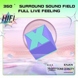 Mini Squar Charging Bluetooth Speaker Wireless Bluetooth Portable Subwoofer Stereo Surround Sound Mini USB Audio Chargeable Multicolor Green - Color: Blue