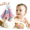 CREVENT Cozy Plush Baby Security Blanket Loveys for Baby Girls,