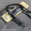 GOVO T3 Lanyard,Durable Round Cord,Metal Hook,Breakaway Buckle,Safety Breakaway, Black, 19