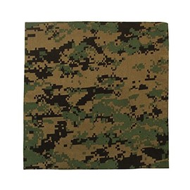 Rothco Digital Camo Bandana 22" x 22" (Woodland Digital Camo)