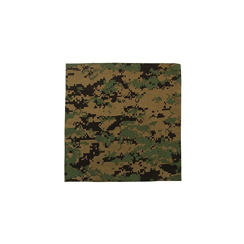 Rothco Digital Camo Bandana 22" x 22" (Woodland Digital Camo)
