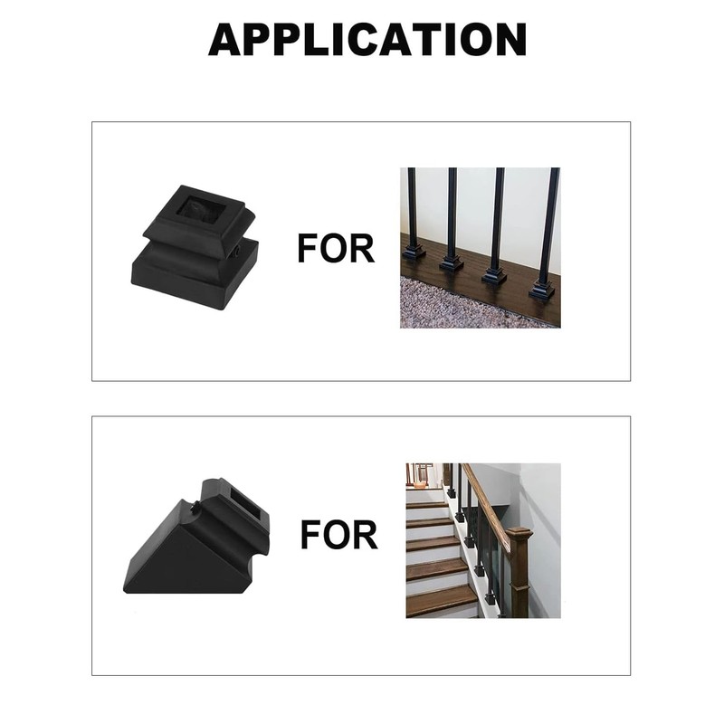 TOUCAN Iron Baluster Shoes Stair Plane Shoe with Screw for