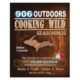 Cooking Wild Seasonings Hot Italian Fresh Sausage Seasoning, Seasons up to 5 pounds of Wild Game or Domestic Meat, 4 Ounce Packet