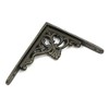 Pair of Small Shelf Brackets Floret Cast Antique Iron 130mm