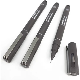 Uni Pin Fineliner Drawing Pen - Dark Grey Tone - 0.1mm - Box of 12