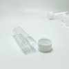 12Pcs 25ML Empty Clear Plastic Test Tubes with White Screw