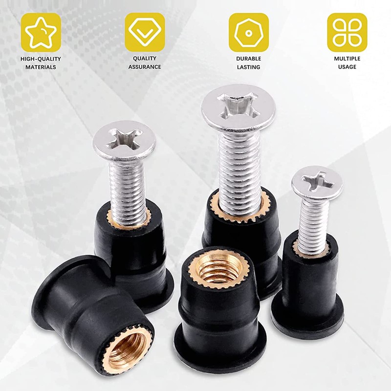 M4 M5 M6 Bolts and Nuts Sets,60Pcs Well Nut Expansion