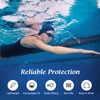 3Pcs Unisex Polyester Swimming Cap, Assorted Colours Fabric Swim Cap,