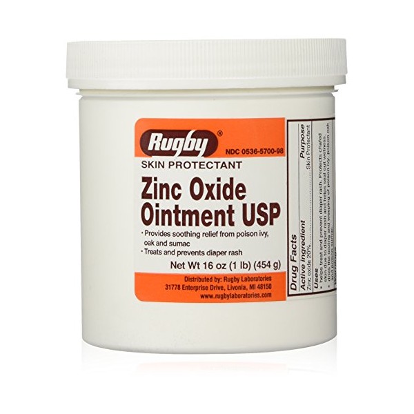 Rugby Zinc Oxide Ointment Skin Protectant - 20% - 16