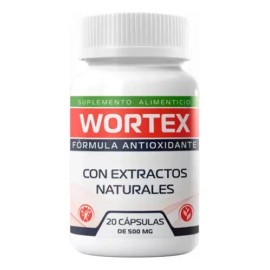 Suplemento Wortex, Desintoxicante, Desparasitante 20cap Sfn