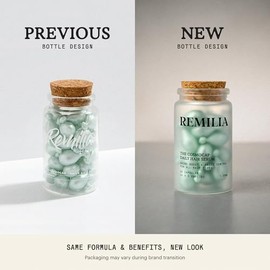 Remilia Hair Cosmocap Capsulas de suero capilar para uso diario, cabello seco o daado, reduce el frizz, fortalece el cabello, suero uv protector...   