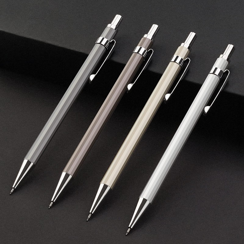 Four Candies 0.7mm Metal Mechanical Pencil Set with Case -