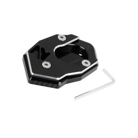 Motoforti Motorbike CNC Kickstand Side Stand Extension Pad Black for Kawasaki Long-lasting
