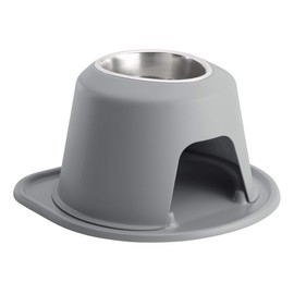 WeatherTech Single High Pet Feeding System - Raised Dog/Cat Bowl - 8" High Stand Dark Grey (SH3208DGDG)
