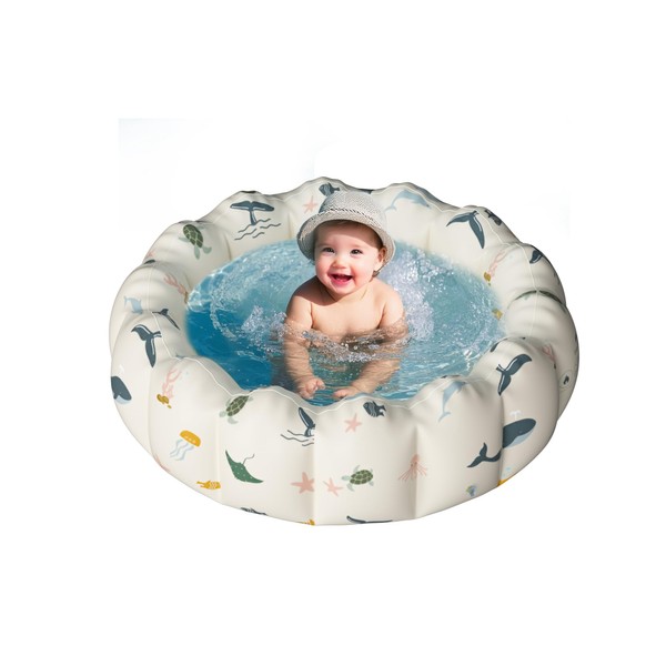 40" Extra Large Inflatable Baby Pool, Portable Toddler Bathtub, Small