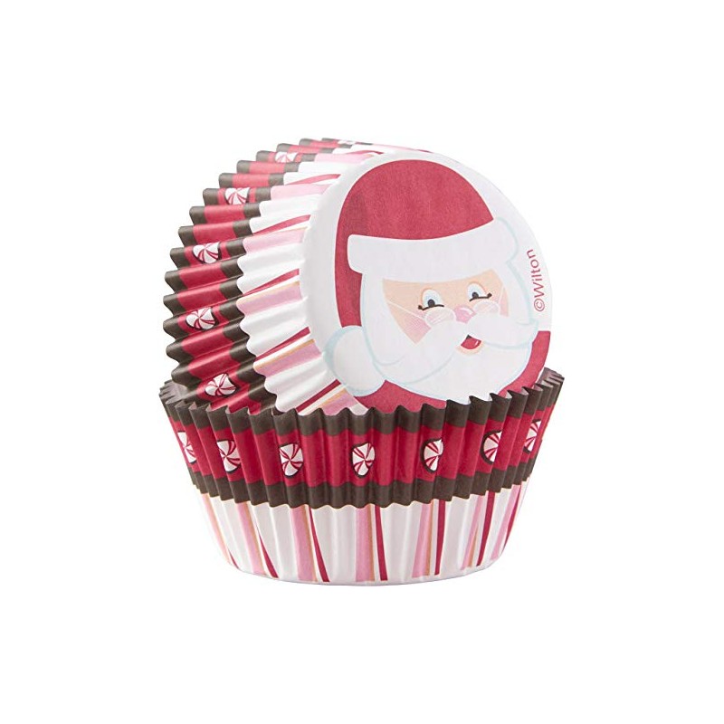 Wilton Santa Claus Cupcake Cases, Paper Multicoloured, 6.35 x 5.08
