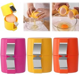 3PCS Egg Shell Opener, Egg Separator for Raw Eggs, Stainless Steel Egg Cutter Egg Cracker Tool for Raw Eggs, Quickly Cutting Off Cooked Eggs for Home Kitchen Use