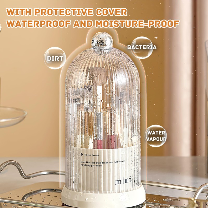 Multi Functional Rotating Toothbrush Holders with Sliding Base, 7 Slot