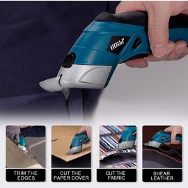 Electric Scissors, USB Rechargeable 3.6V Cordless Scissors with 2 Blade Heads, Cordless Power Tool Set, Multifunctional Electric Scissors for Cutting Paper, Plastic, Aluminum, Hardboard, Leather, Fabric, Wood, Safety Feature Precision Cutting Tool