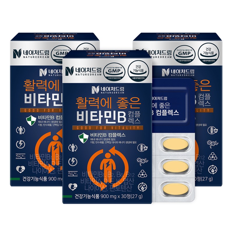 Nature Dream Vitamin B Complex, good for vitality, 30 tablets,