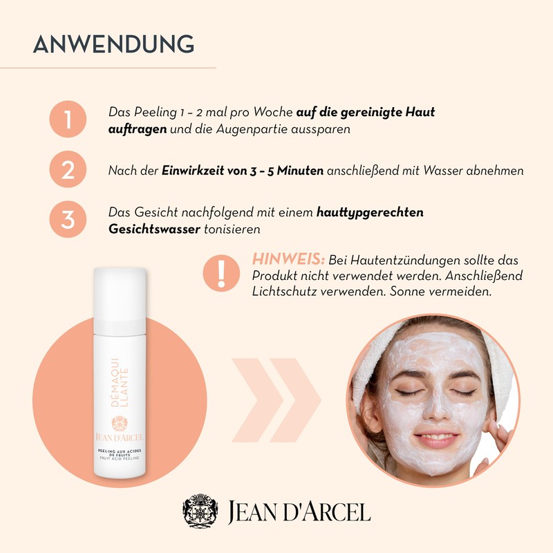 JEAN D'ARCEL DÉMAQUILLANTE exfoliating aux acides de fruits - glow