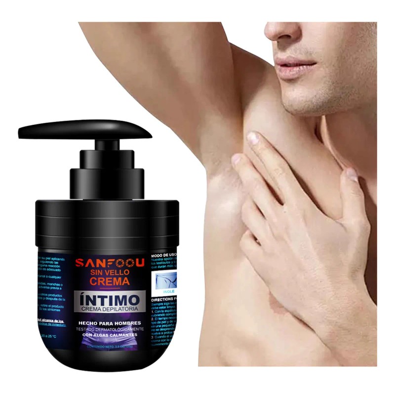 Crema Depilatoria Íntima Masculina Suave Segura