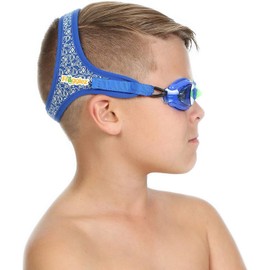 Frogglez Anti-Fog Swimming Goggles for Kids under 10 (Ages 3-10) Recommended by Swim Instructors; Premium Pain-Free Strap