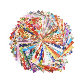 50 Origami Paper Yuzen Washi Paper Different Patterns Japanese Print 3x3 inches for Wedding Decor Japanese Designs, Mixed Patterns for Origami, Scrapbooking, DIY Gifts Origamipolly