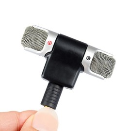 Mini micrófono estéreo para teléfono inteligente, conector jack de 3,5 mm chapado en oro mini micrófono de condensador direccional para PC portátil cámara MD