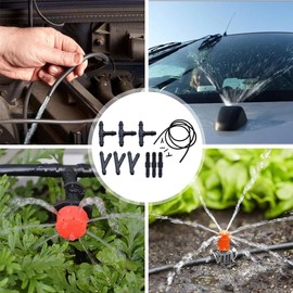 Windscreen Washer Hose Repair Kit, Windscreen Washer Hose 3 m, Universal Windscreen Washer Hose, Automotive Hose, with 13 Pieces Hose Connector, Splash Hose