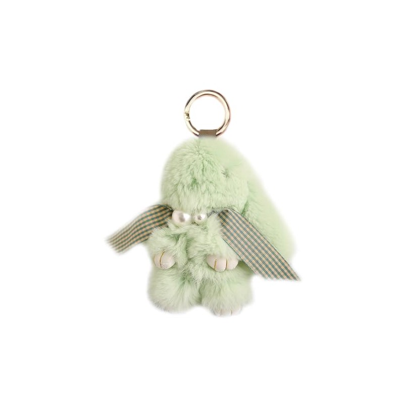 Unpafcxddyig Bunny Keychain Cute Soft Artificial fur Keychain Car Handbag