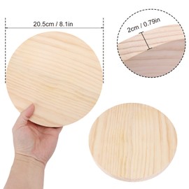 8 PCS 8 Inch Wooden Discs Circles, Unfinished Wood Coasters, Natural Wood Slices, Round Wooden Plaques for DIY Crafts, Home Decoration,Door Hangers, Wood Engraving, Wood Engraving, by GNIEMCKIN.