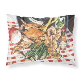 Caroline's Treasures 8537PILLOWCASE Crab Boil Moisture Wicking Fabric Standard Pillowcase, Large, Multicolor