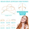 6 Pieces Gold Head Chain Jewelry Bohemian Bridal Headpiece Small