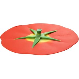 Charles Viancin - Tomato Silicone Lid for Food Storage and Cooking - 11''/28cm - Airtight Seal on Any Smooth Rim Surface - BPA-Free - Oven, Microwave, Freezer, Stovetop and Dishwasher Safe