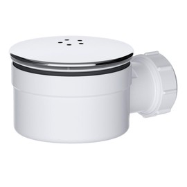 Universal Outlet Chrome Shower Trap - 90mm Shower Drain, Easy to Clean Shower Waste, High Flow 30 L/Min - 1.1/2" (40mm Outlet).